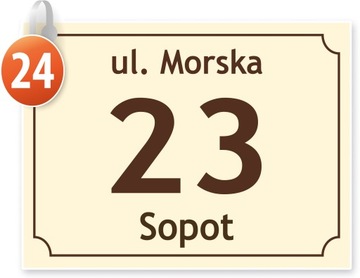 Адресная тарелка с домом № 40x30 см.