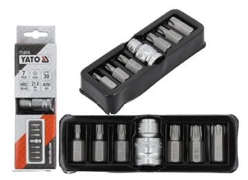 ZESTAW BITY KOŃCÓWKI WKRĘTAKOWE TORX T25-T55 YATO YT-0410 7 el