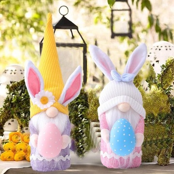 Пасхальные плюшевые игрушки, яйца, кролик, украшение для дома, карлик, эльф