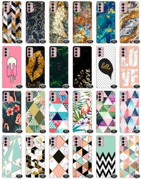 2x Etui z Grafiką Wybór Plecki Obudowa Szkło 9H do Motorola Moto G42
