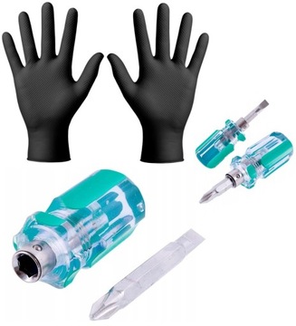 МАЛЕНЬКАЯ ОТВЕРТКА ДВУХСТОРОННЯЯ ПЛОСКАЯ ОТВЕРТКА С МАГНИТНЫМ КРЕСТОМ 2 НАКОНЕЧНИКАМИ