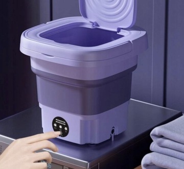 ПОРТАТИВНАЯ МИНИ-СКЛАДНАЯ СТИРАЛЬНАЯ МАШИНА ДЛЯ ПУТЕШЕСТВИЯ 100% АВТОМАТИЧЕСКАЯ ТУРИСТИЧЕСКАЯ 10Л