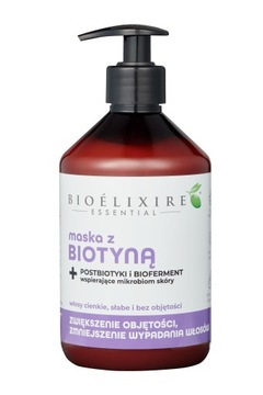 Bioelixire Maska z biotyną 500 ml na objętość - nowy skład z biofermentem