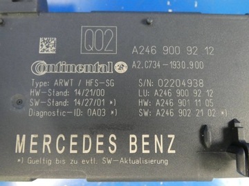 MERCEDES GLA W156 A W176 MODUL ŘÍZENÍ KRYT KUFRU ZADNÍ