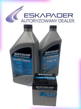 Zestaw Quicksilver Mercury (4STROKE 10W30 + GEAR LUBE + FILTR)