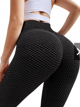 LEGGINSY sportowe KRYJĄCE WYSOKI STAN S/M