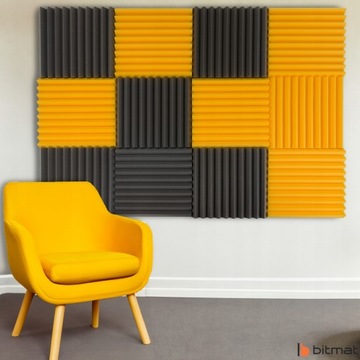 Декоративные клинья из акустического пенопласта, набор из 4 штук — идеально подходят для гостиной-студии.