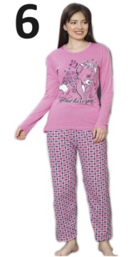 ПИЖАМА ЖЕНСКАЯ, хлопок, РАЗНЫЕ УЗОРЫ - XXL