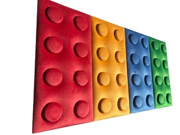 MIĘKKIE TAPICEROWANE PANELE LEGO, DZIECI 25x50