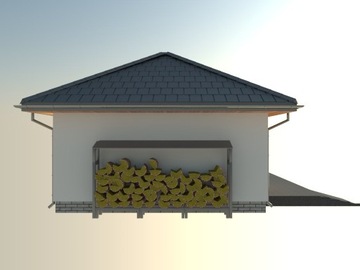 Projekt Garażu na zgłoszenie 35m2 bez pozwolenia