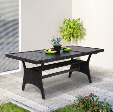 Обеденный стол Casaria Garden WPC из ротанга