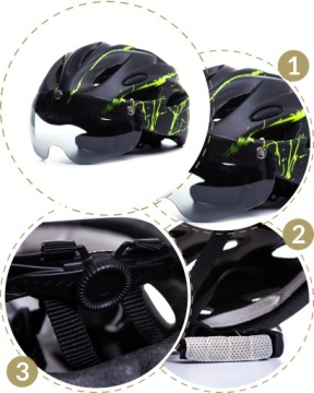 ЛЕГКИЙ РЕГУЛИРУЕМЫЙ ВЕЛОСИПЕДНЫЙ ШЛЕМ ERCOLE С ОЧКАМИ