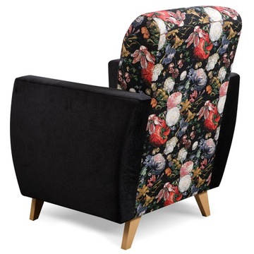 Retro Fotel Patchwork Ręcznie Szyty