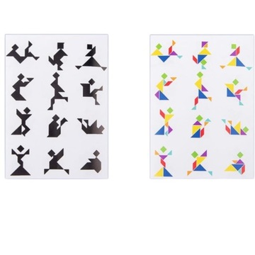 МАГНИТНЫЕ БЛОКИ ТАНГРАМ ДЕРЕВЯННЫЙ ПАЗЛ XL