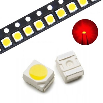 Dioda LED SMD 3528 Red Czerwony 50 szt.
