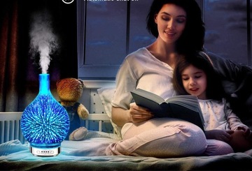 УВЛАЖНИТЕЛЬ ВОЗДУХА 3D ЛАМПА СТЕКЛЯННЫЙ ДИФФУЗОР АРОМАТЕРАПИЯ ПОДАРОК