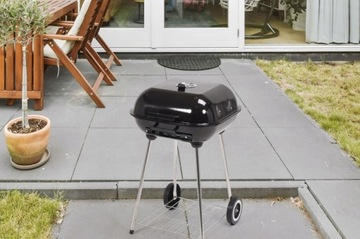 САДОВЫЙ ГРИЛЬ С КРЫШКОЙ И КОЛЕСАМИ BBQ 40X45CM САДОВЫЙ ГРИЛЬ УГОЛЬНЫЙ ГРИЛЬ