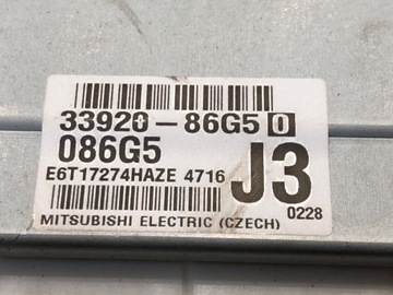 JEDNOTKA MOTORU SUZUKI IGNIS I 33920-86G5 1.5 113KM 00-05 ŘÍZENÍ