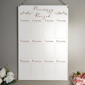 Рамка-доска из 12 фотографий Первый год жизни