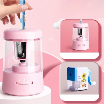 Электрическая точилка для карандашей, автоматический резак для карандашей с большой емкостью, фиолетовый