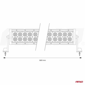 Панельный рабочий фонарь LED BAR, прямой, 87 см, 9-36В AMIO-02439 AWL25