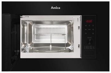 AMICA SET BLACK духовка + микроволновая печь | красный дисплей