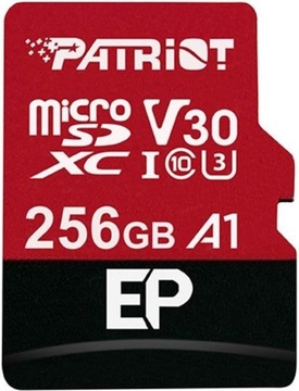 PATRIOT EP 256 GB micro SD XC CL10 UHS U3 A1 V30