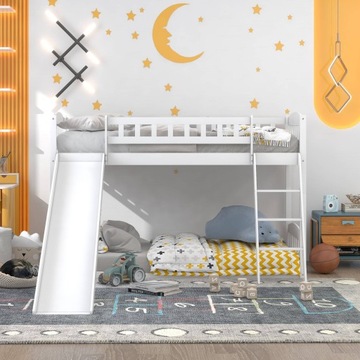 Детская кровать, сосновая двухъярусная кровать, горка