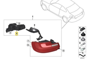 BMW F23 F22 F87 HNÍZDO ŽÁROVKY PRAVÉ