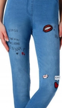 CALZEDONIA Джинсовые брюки с заплатками SKINNY S 36