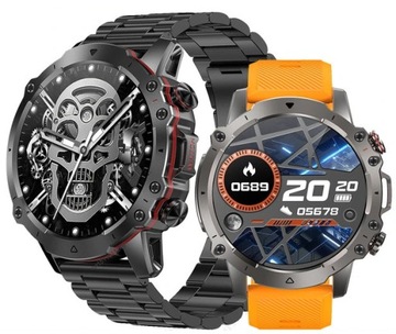 Zegarek męski SMARTWATCH Rubicon ROZMOWY BATERIA 400mAh KROKI SMS 2 PASKI