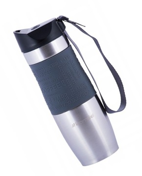 Termos Kubek Termiczny Bidon Kamille 480ml SZARY KM2051 Stalowy