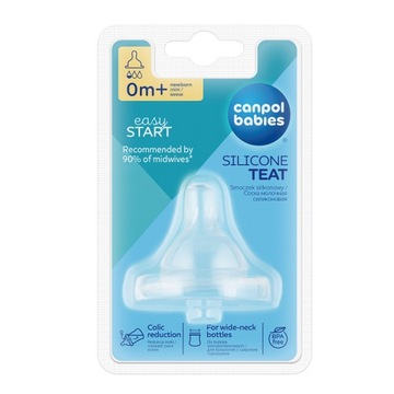 CANPOL BABIES SMOCZEK SILIKON MINI DO BUTELKI SZEROKIEJ 1SZT EasyStart 0m+