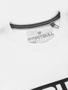 PITBULL T-SHIRT LEKKA KOSZULKA MĘSKA NADRUK HILLTOP BASIC BAWEŁNA BIAŁA L