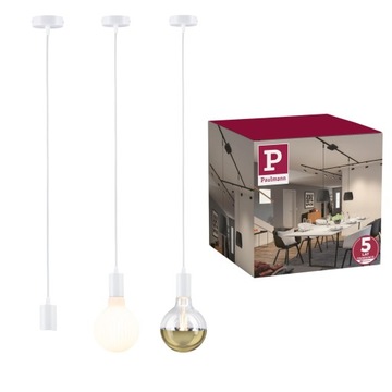 Wisząca LAMPA SUFITOWA RAVI E27 Biały Mat Stylowy Design Matowa PL71135