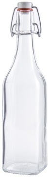BUTELKA KWADRAT 500 ml na sok nalewki wino oliwę lemoniadę z korkiem 0,5L