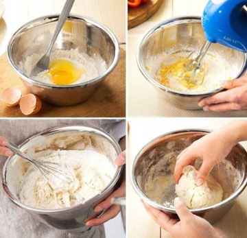 СТАЛЬНАЯ ЧАША 26 СМ МАССИВАЯ КУХОННАЯ ГАСТРОНОМИЧЕСКАЯ НЕРЖАВЕЮЩАЯ СТАЛЬ