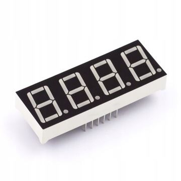 Wyświetlacz 7 segmentowy LED Czerwony CA Wspólna Anoda z kropką 0,36