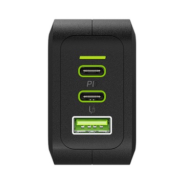 GC Power GaN 65 Вт, 2 порта USB-C PowerDelivery, быстрое зарядное устройство USB-A для телефона