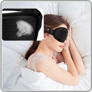 3D-МАСКА ДЛЯ ГЛАЗ ПРЕМИУМ BANDADDRESS ДЛЯ СНА, ЗАТЕМНЕНИЕ, ЛЕГКАЯ, РЕГУЛИРУЕМАЯ