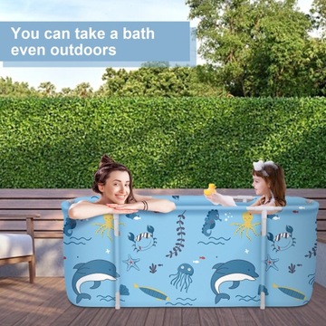 Портативная складная СПА-ванна 133*65 см, огромный ПВХ