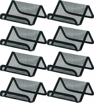 STOJAK NA WIZYTÓWKI WIZYTOWNIK METALOWY CZARNY x8