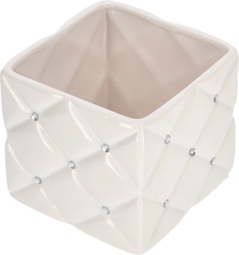 КЕРАМИЧЕСКАЯ КРЫШКА ДЛЯ ЦВЕТОЧНОГО ВАЗОВА ГЛАМУР, БЕЛАЯ