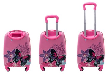 DZIECIĘCA WALIZKA PODRÓŻNA RGL DZIECI BAGAŻ WZORY 4 KÓŁKA RGL ABS
