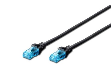 DIGITUS Patch cord U/UTP kat.5e PVC 5m czarny