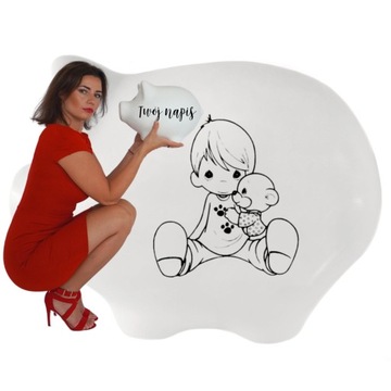 SKARBONKA PERSONALIZOWANA Z NAPISEM I GRAFIKĄ XXL