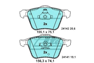 KLOCKI HAMULCOWE CERAMICZNE VOLVO XC90 I 2.4D-3.2