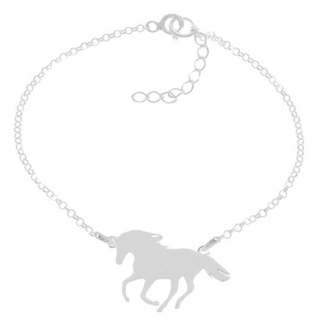 MUSTANG SREBRNA BRANSOLETKA NA NOGĘ KOŃ SREBRO 925