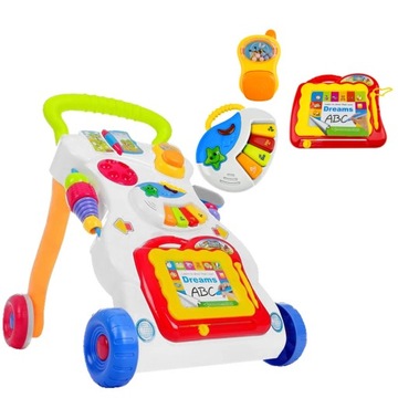 Катание-толкатель, интерактивные обучающие ходунки 3-в-1.