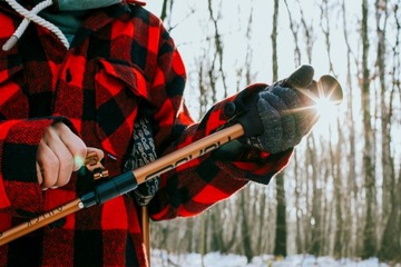 Трекинговые палки Spokey QUICK, 4 алюминиевых сегмента